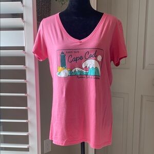 Pink Cape Cod Graphic Women's Top